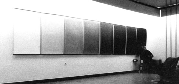 Galántai György kiállítása a Ferencvárosi Pincetárlatban, 1975